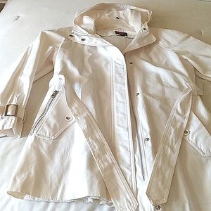 White rain coat